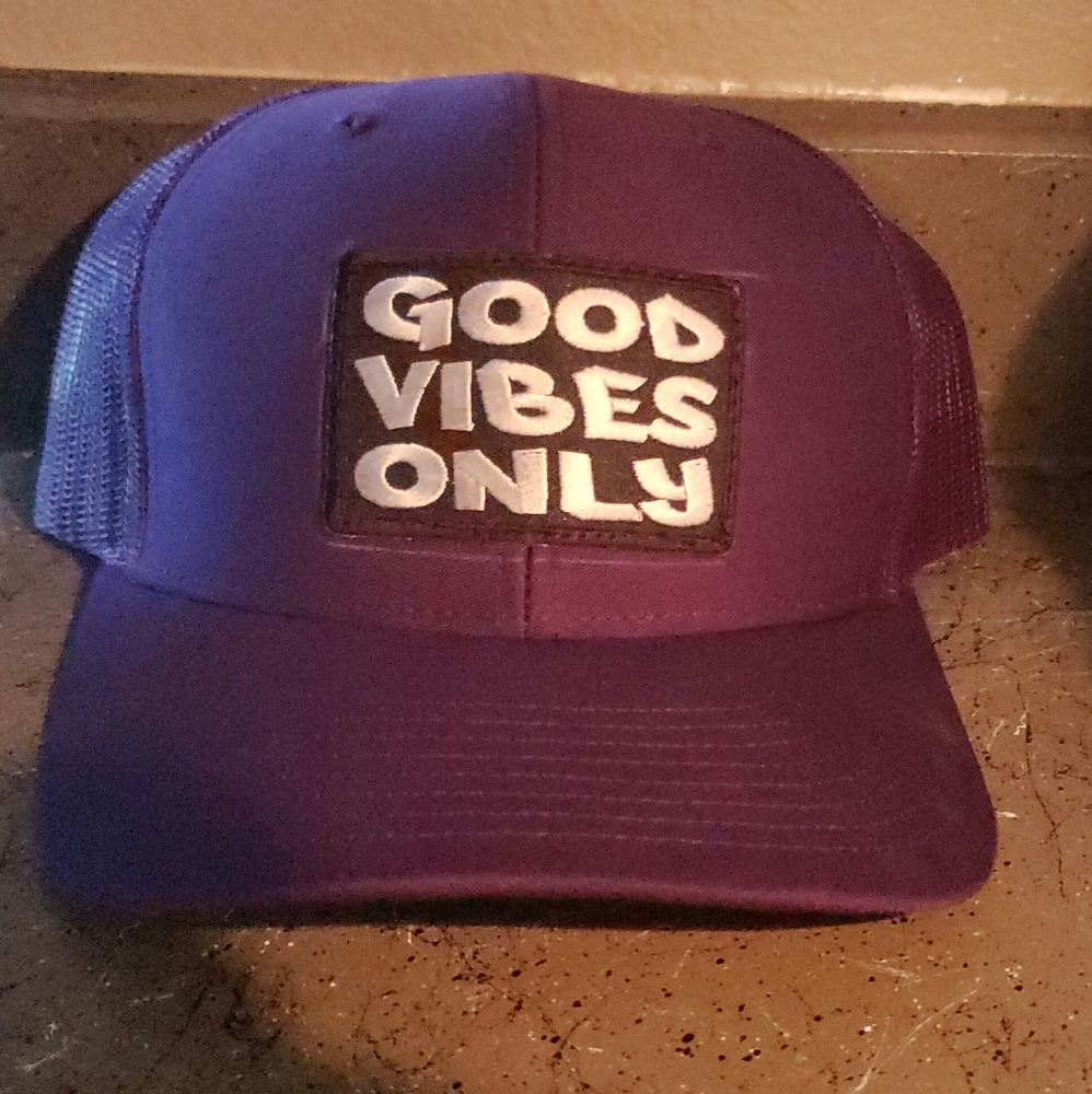 Purple "GOOD VIBES ONLY" Snap Back Hat